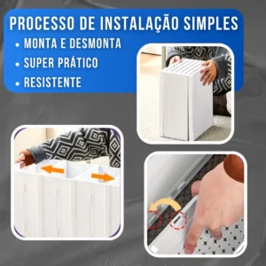 Organizador De Calçados 6 Pares Sapateira Modular Empilhável Branco - Imagem 8