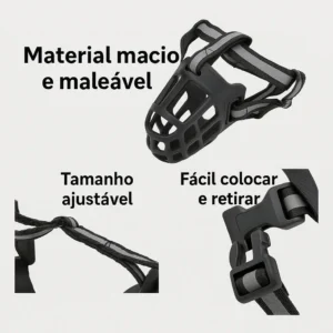 Focinheira Bull Terrier Cachorros Grandes Silicone Ajustável - Imagem 4