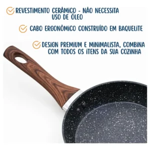 Frigideira Aintiaderente Cerâmica Indução Fundo Triplo Laune - Imagem 7