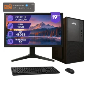 Pc Computador Completo Intel I5 16gb Ssd 480gb Monitor 19 - Imagem 1