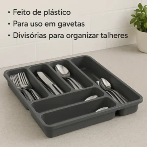 Porta Talheres De Gaveta Com Divisórias Organizador Cozinha - Imagem 6