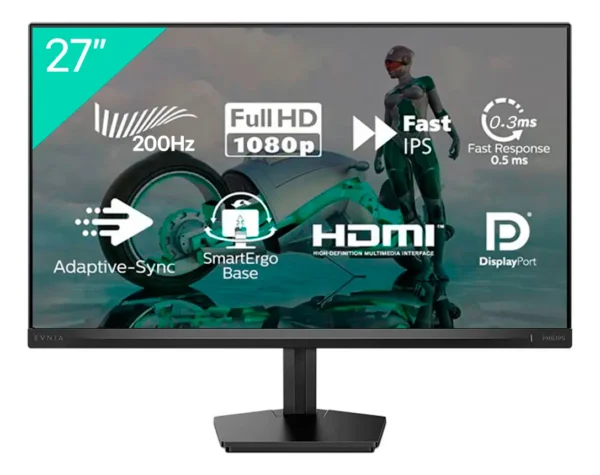 Monitor Gamer Philips Evnia 27'' 200hz 0,3ms Ips Full Hd Preto