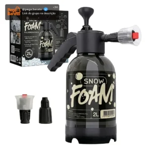 Snow Foam Pulverizador Manual Borrifador Alta Pressão 2 Litros Com 2 Bicos Espuma Automotivo Lavagem Carro Moto Limpeza Jardim - Imagem 1