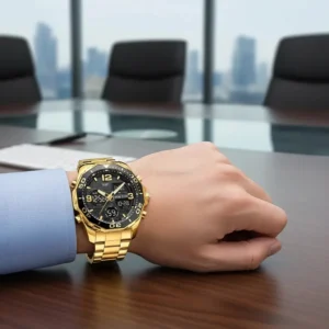 Relógio de pulso Skmei 1649 Masculino Dourado - Imagem 6