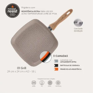 Jogo De Panelas 7 Ceramic Life Smart Plus Areia Brinox - Imagem 8