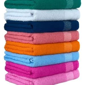 Kit 05 Toalhas De Banho Popular 100%algodão 65x120cm 210g/m² - Imagem 1