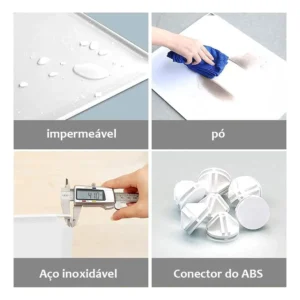 Armário Portátil, Armazenamento Multiuso, Branco, 10 Portas - Imagem 8