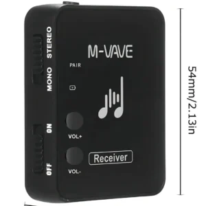 Receptor M-Vave WP-10 Monitor de Palco Preto P2 Passivo 40mW - Imagem 5