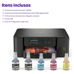 Impressora Multifuncional Inktank Brother Dcp-t530dw Duplex - Imagem 6