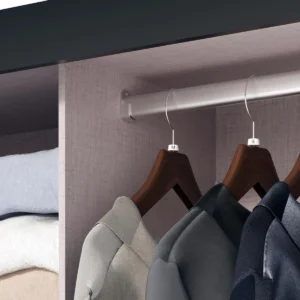 Guarda Roupa Tonielque Móveis GR Capri 2P/Esp Onix - Imagem 7