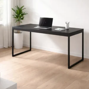 Mesa De Computador Escrivaninha Preta Pé Metalon Industrial 120x60 Jm3 Móveis - Imagem 3