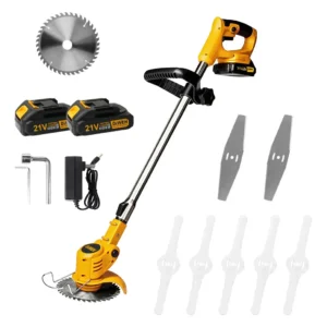 Roçadeira Aparador Grama 2 Bateria Recarregável 21v 9000 RPM Comprimento Ajustável Profissional Com Acessórios - MESTRI M-141 - Imagem 1