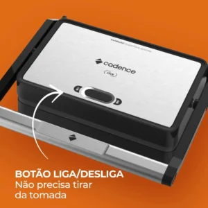 Grill Elétrico Cadence Click, 1200w, Grl200, 127v Prateado - Imagem 2