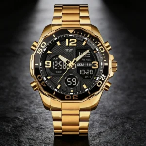 Relógio de pulso Skmei 1649 Masculino Dourado - Imagem 5