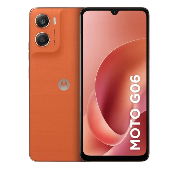 Smartphone Motorola Moto G06 - 128gb 12gb (4gb Ram + 8gb Ram Boost) E Camera 50mp Com Ai Bateria De 5200 Mah Tela 6.9 - Laranja