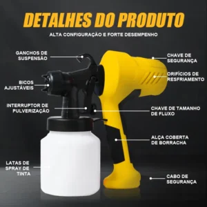 Yolo Pulverizador Tinta 550w 1l - Pistola Elétrica - Imagem 6