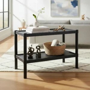 Estante Plastica Modular 2 Prateleiras Multiuso Organizadora Preta - Marianopole - Imagem 3