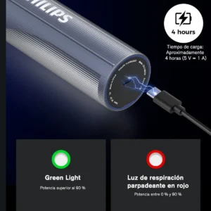 Lanterna Philips Sfl1188 Compacta E Potente Preto Branco - Imagem 5