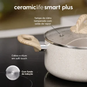 Jogo De Panelas 7 Ceramic Life Smart Plus Areia Brinox - Imagem 6