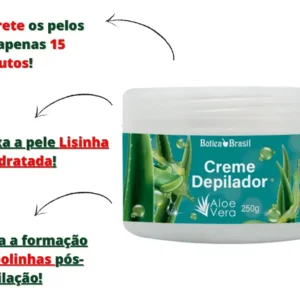 Botica Brasil creme depilatório sem dor 15 minutos corporal 240g - Imagem 3