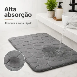 Tapete Banheiro Antiderrapante Macio Absorvente 60x40 - Imagem 6