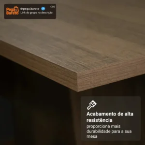 Sala De Jantar Madesa Talita Mesa Tampo Madeira 4 Cadeiras Cor Rustic/Preto/Oxford Desenho do tecido das cadeiras Liso - Imagem 8