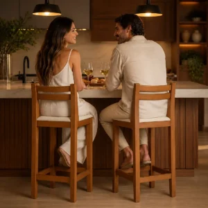 Kit 2 Banqueta Alta Ibiza Balcão Gourmet Jantar E Cozinha - Imagem 3