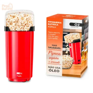 Pipoqueira Elétrica Portátil Sem Óleo Fritura Ar Quente - Imagem 1