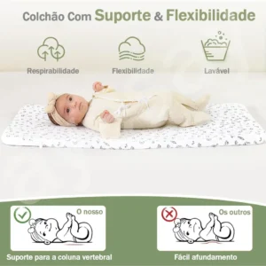 Berco Bebe Portatil Retratil Acoplado Moise Balanço Infantil - Imagem 8
