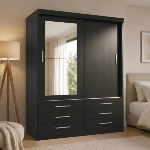 Guarda Roupa Tonielque Móveis GR Capri 2P/Esp Onix - Imagem 1
