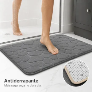 Tapete Banheiro Antiderrapante Macio Absorvente 60x40 - Imagem 7