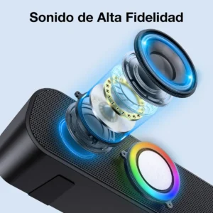 Caixa de Som Bluetooth Conexão Celular Notebook Tablet TV Projetor BOC241 1HORA Grave Potente - Imagem 3