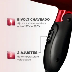 Secador de cabelo dobrável Mondial Max Travel 1200w Sc-10 - Imagem 4