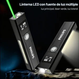 Lanterna tática a laser digital Philips 10w 1200lm multifuncional com tela magnética Luz branca de grande capacidade Luz quente Sfl6256 - Imagem 3