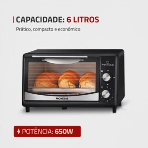 Forno Elétrico Mondial Fr-09 Pratic Cook 6l 650w - Imagem 6