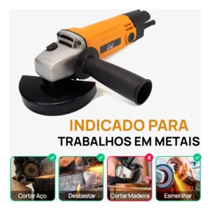 Esmerilhadeira Profissional 720w 115mm 11500rpm Pró Euro 220v - Imagem 4