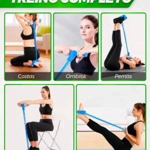 Elástico Treino Extensor Exercícios Academia Em Casa Fitness - Imagem 6