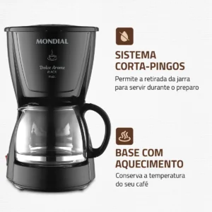 Cafeteira Elétrica Dolce Arome Mondial 550W - C-30-18X-FB - Imagem 4