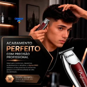 Maquina De Acabamento Detalhes Cabelo Barba Kemei Km-9163 - Imagem 2