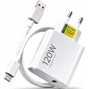 Carregador Turbo 120w Usb-c Para Xiaomi Redmi Poco X7 Branco - Imagem 1