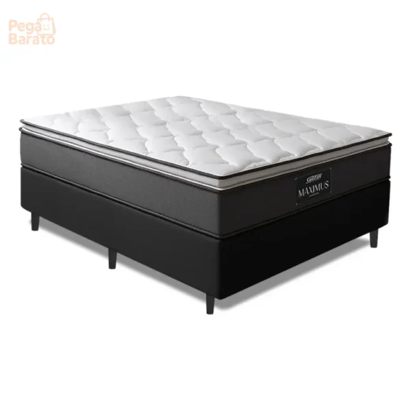 Cama Box Casal Colchão Gazin Molas Ensacadas Pillow Maximus
