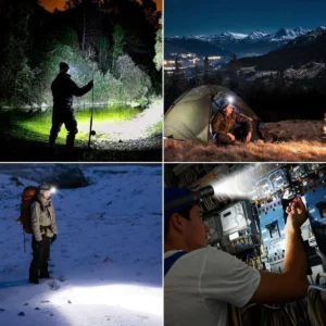 Lanterna de Cabeça Hypercore LED Recarregável com Zoom, para Acampamento, Pesca e Caça - Imagem 2