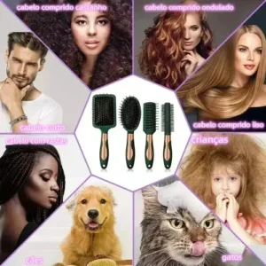 4 Peças Escovas De Cabelo Escova De Cabelo Profissional - Imagem 6