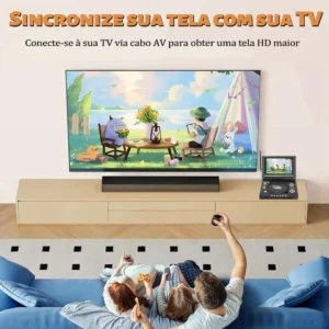 DVD Player Portátil RM 8" com Tela Giratória, USB e Leitor de Cartão SD - Imagem 6