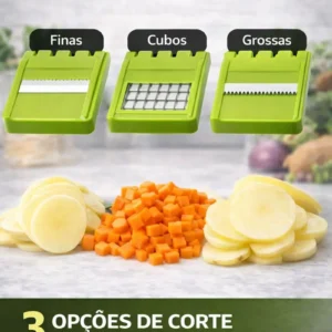 Cortador Fatiador Ralador De Legumes Frutas Triturador Manual 16 Peças Sólar - Imagem 8