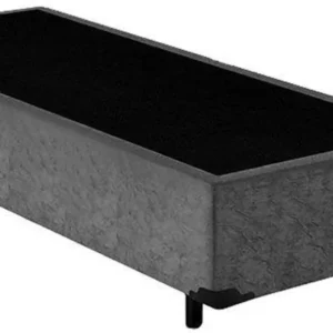 Base Box Solteiro Suede Cinza 88 X 188 X 40 - Imagem 1
