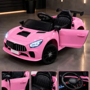 Carrinho Elétrico Infantil Rosa 12V Bribri Blush Racer com Controle Remoto - Imagem 7