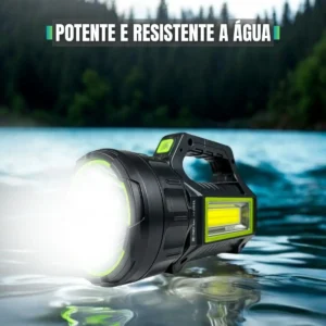Lanterna Led Tática Grande Farolete Holofote De Mão 7 Modos 100000 Lúmens Super Potente Recarregável Usb Solar Power Bank Camping Pesca Caça Trilha Uso Rural Fazenda Emergência Profissional - Imagem 8