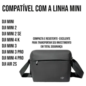 Bolsa Bag Mochila Mala Drone Dji Mavic Mini Pro 3 4 Air 2s Cor Preto - Imagem 7