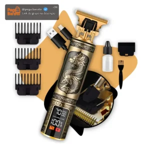 Maquina Barbear Maquininha Dragao Cortar Cabelo Barba Elétrica Aparador Depilador Intimo Pelos Masculino - Crowley - Imagem 1